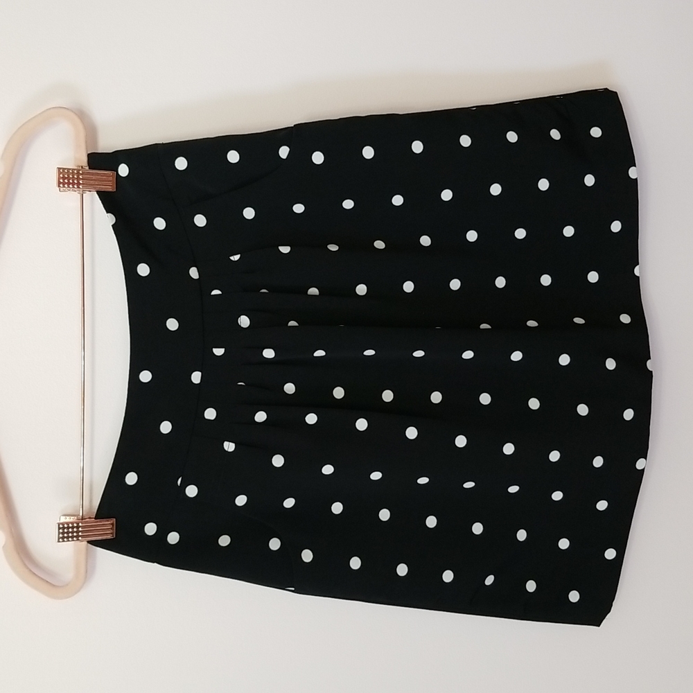 Worthington petite black polka dot skirt, size 4P - Picture 3 of 12